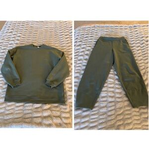 Lululemon Sweat Set Medium Heavyweight Grey Eucalyptus